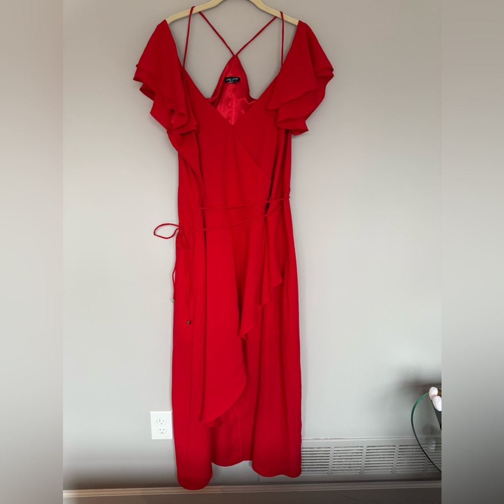 City Chic Red Elegant High Low Maxi Dress